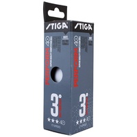 Stiga Perform 3 Star 40+ 3 Pack White Table Tennis Ball